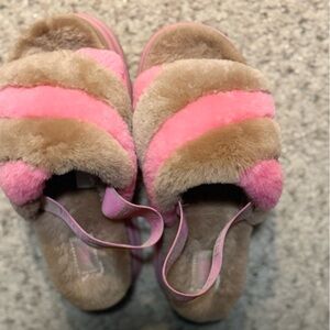 UGG Kids Slippers in Pink and Brown